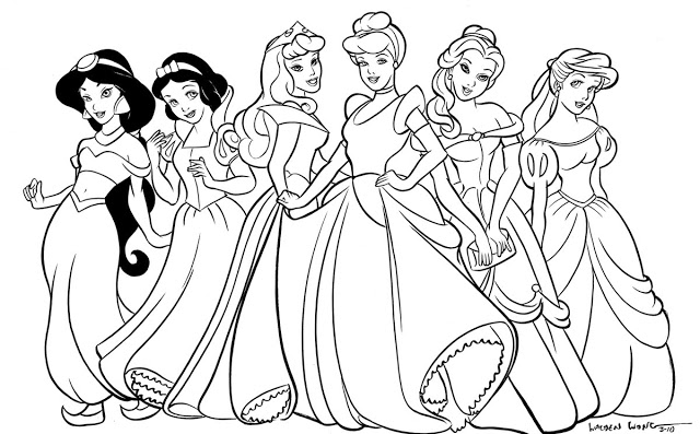 Princess Black And White Clipart 