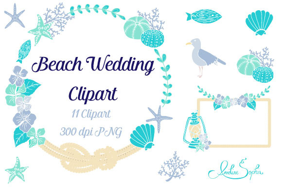 Beach Wedding Clipart 