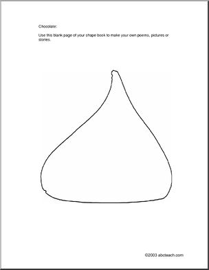 Hershey Kiss Coloring Page