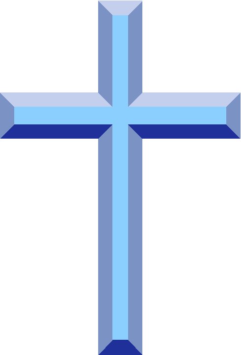 Blue Baptism Cross Clipart 