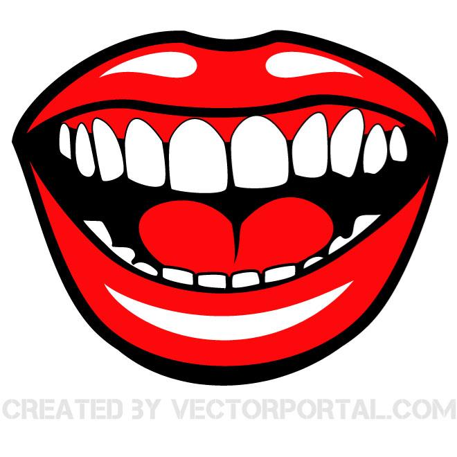 SMILING MOUTH VECTOR CLIP ART 