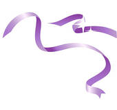 Purple ribbon border clip art 