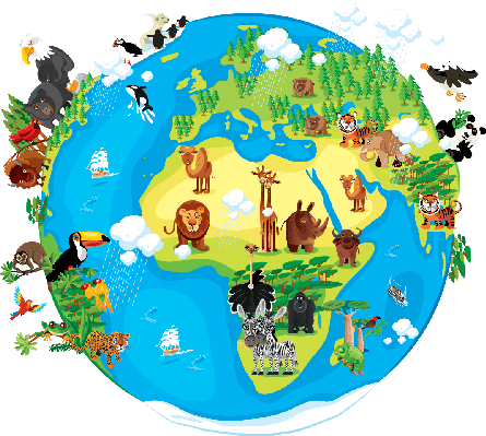 animals around the world clipart - Clip Art Library