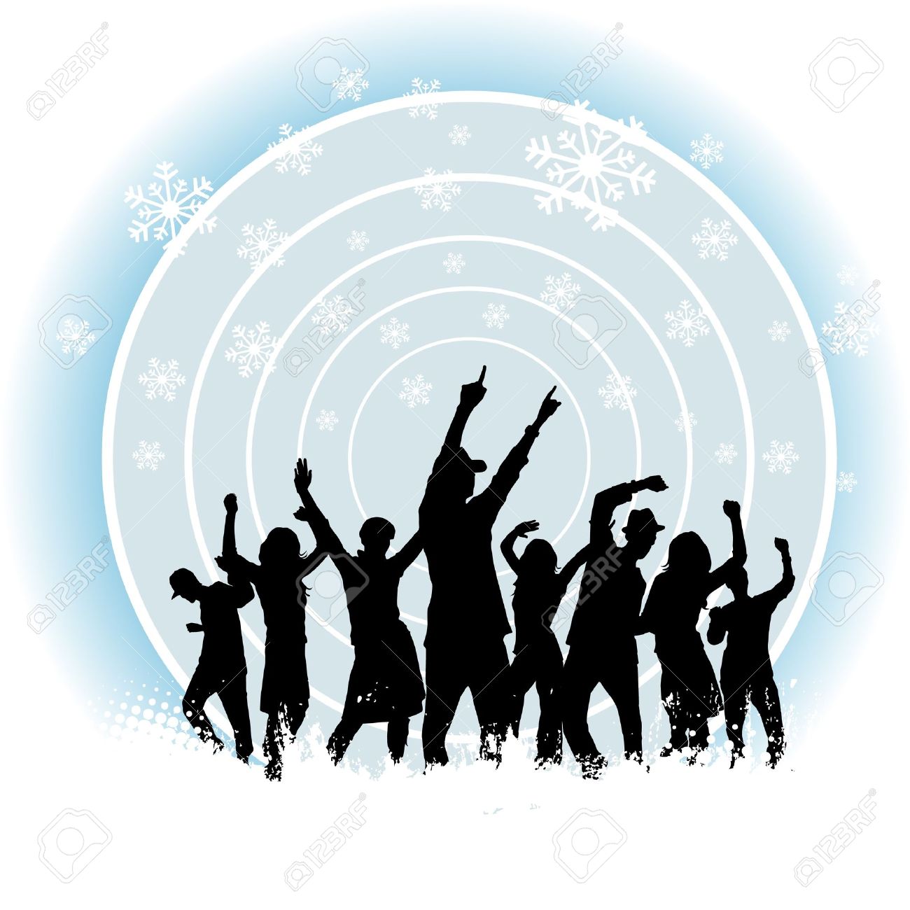 Kids party people clipart 