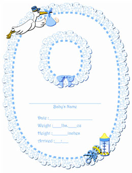 Baby Boy Announcement Template from clipart-library.com