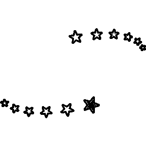Shooting star line clipart 
