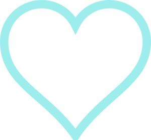 Turquoise heart clipart 