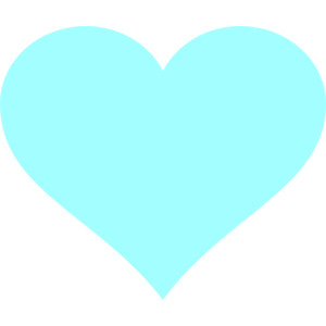 Light blue heart clipart 