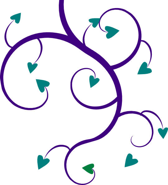 Turquoise Heart Swirl Clip Art at Clker 