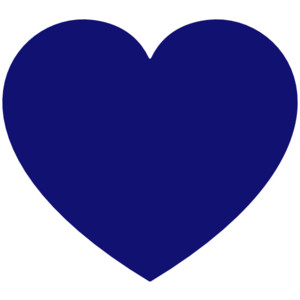 Navy Blue Heart Clipart 