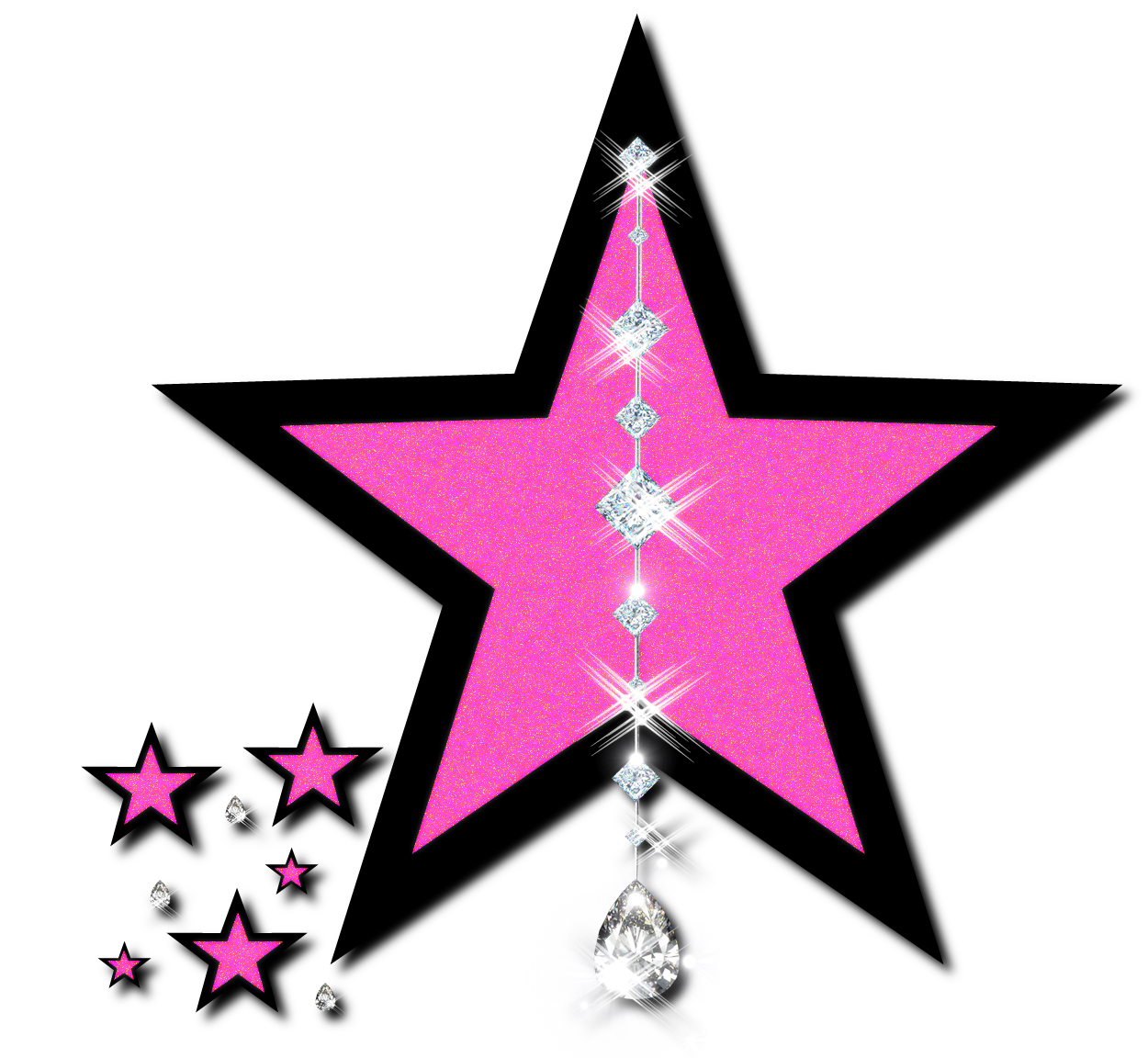 Silver Glitter Star Clipart 