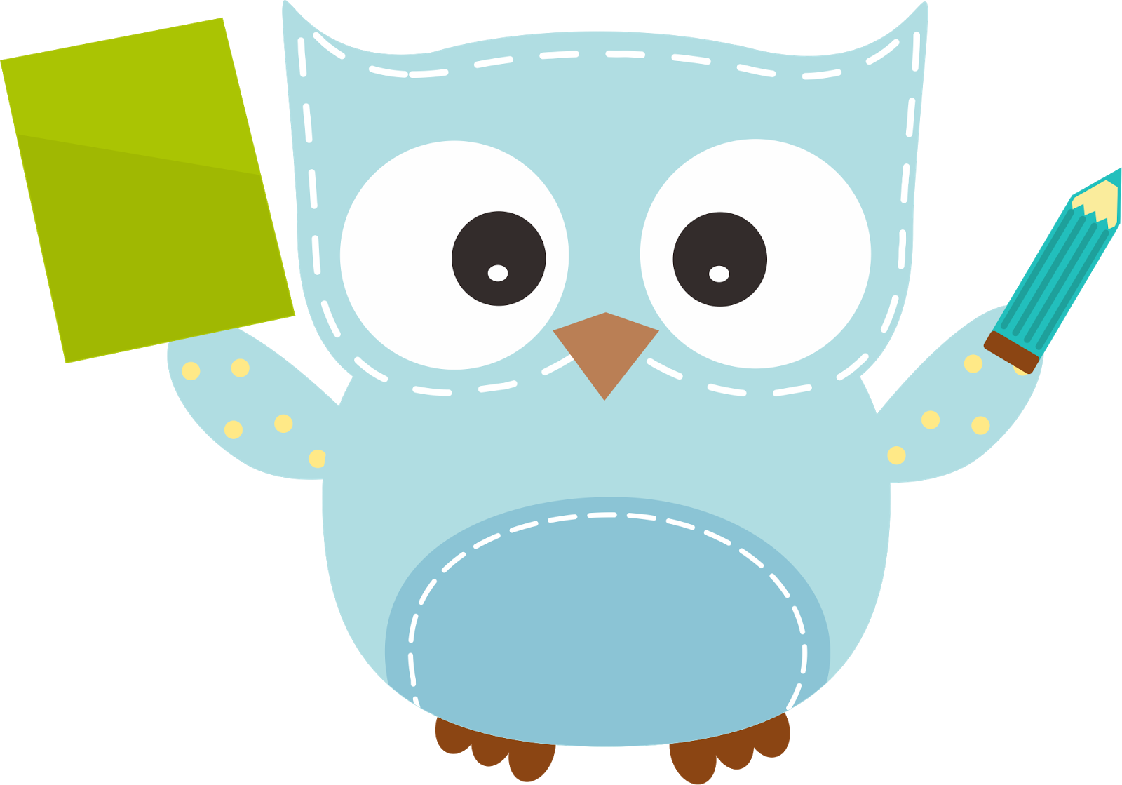 Owl School Math Clipart 