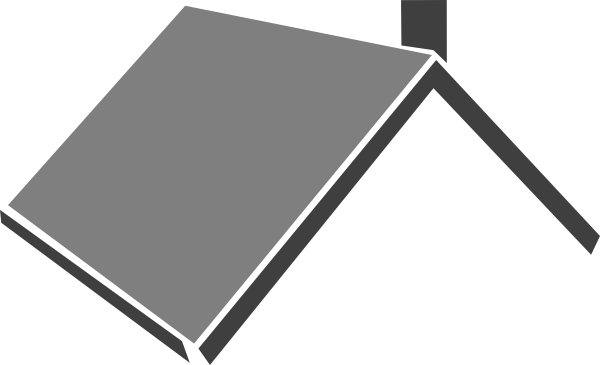 Transparent black and white clipart roof a house 