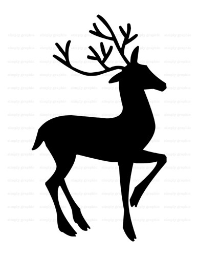 Reindeer Silhouette Clipart 