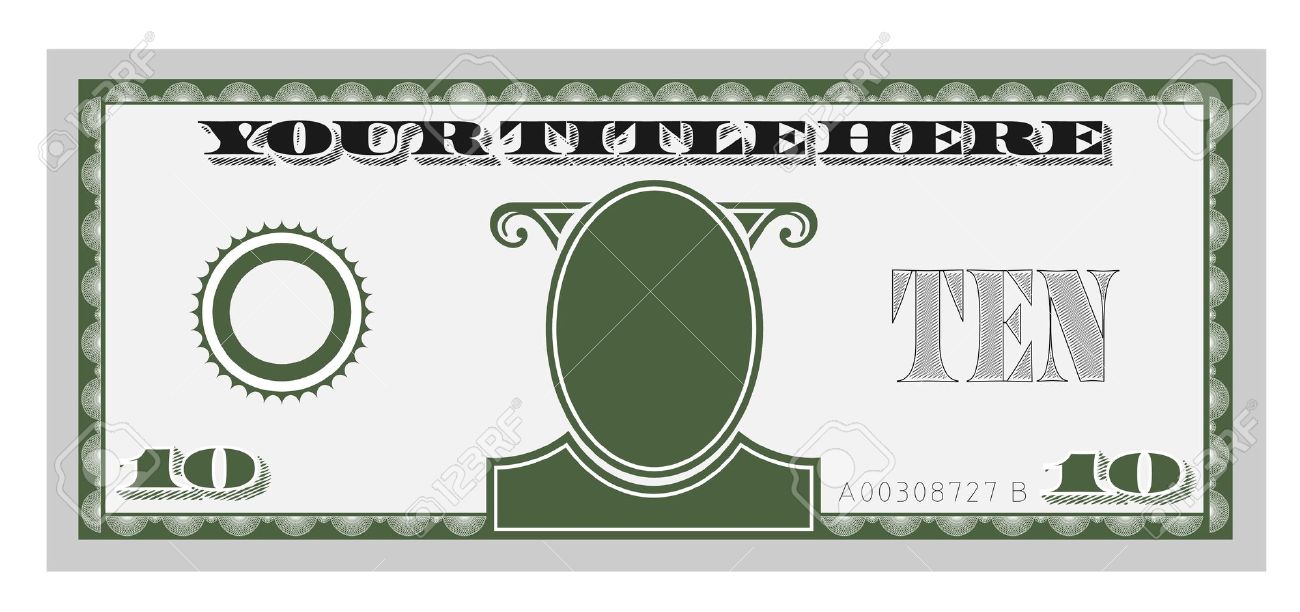 Fake money clipart template 