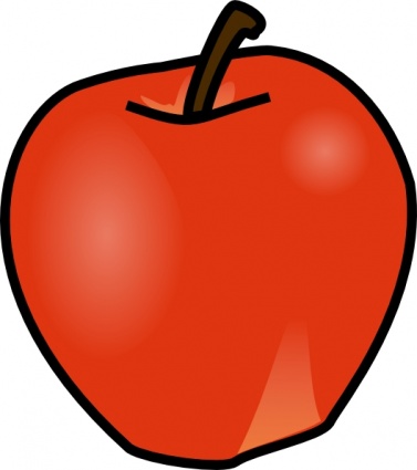 Red apple clip art 2 