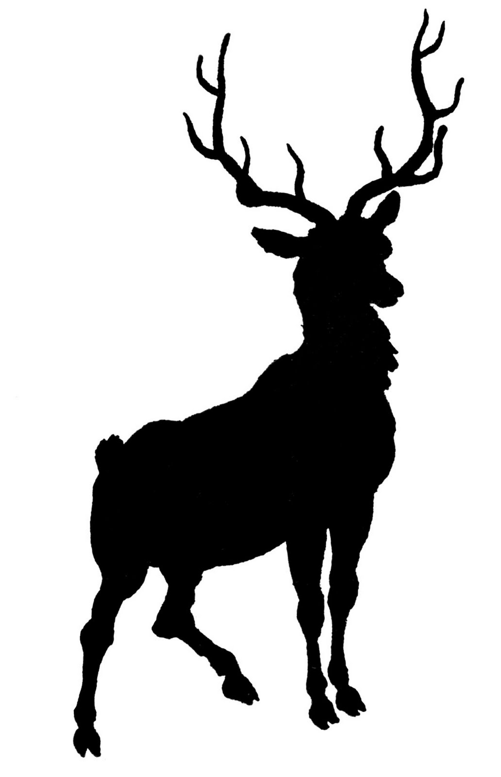 Deer antlers clipart silhouette 