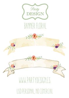 Floral Banners clipart pack FLORAL BANNER clip art pack,Vintage 