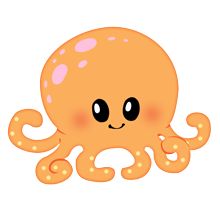Cute octopus clip art at vector clip art 