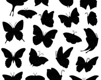 Cute butterfly clipart silhouette 