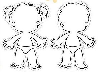 girl body parts black and white clipart - Clip Art Library