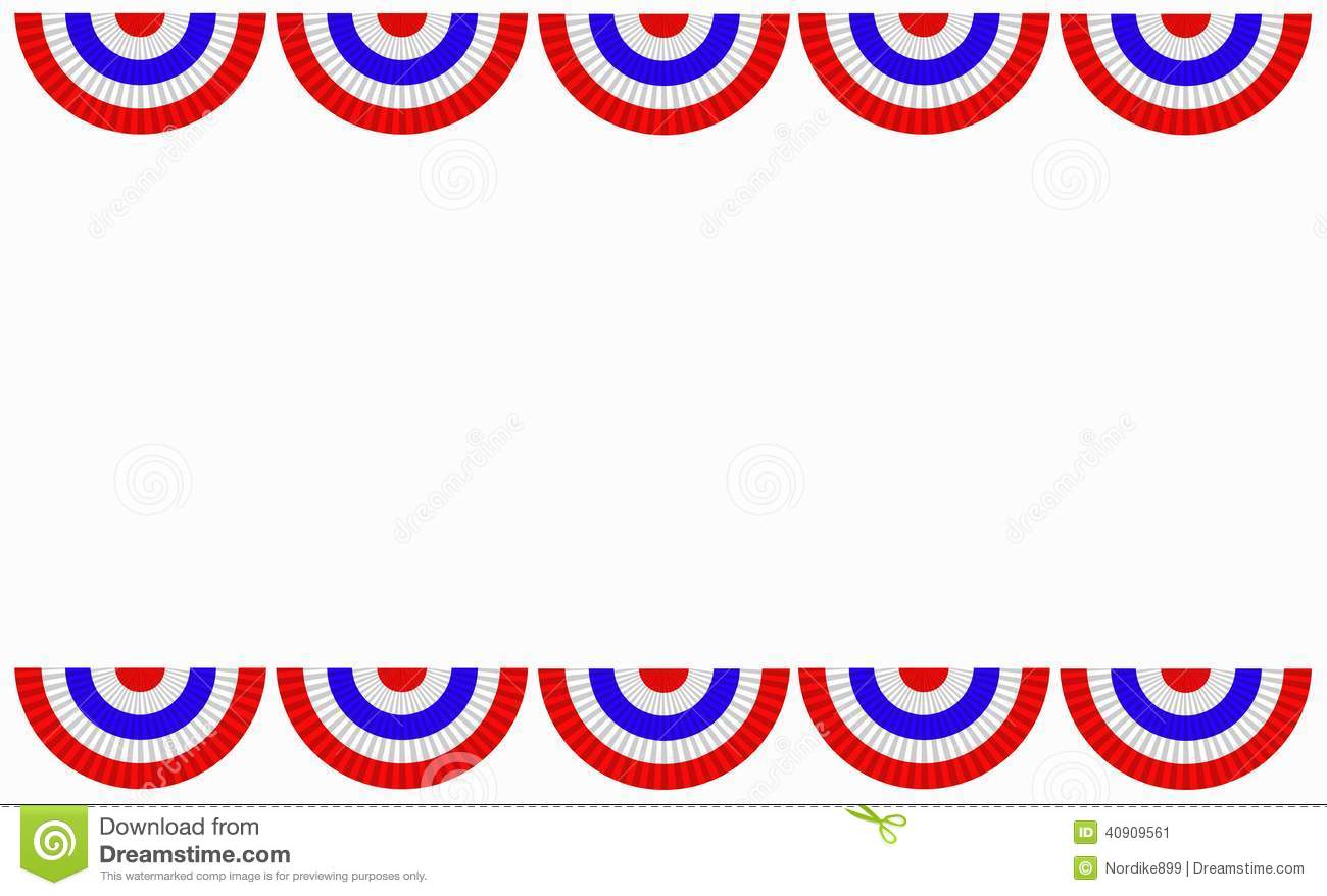 Patriotic red white blue flag background clipart 