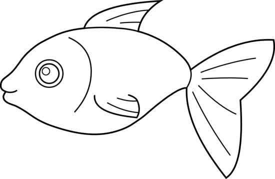 Fish clipart outline 