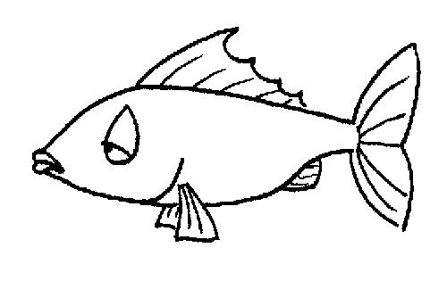 Free Black and White Fish Clipart, 1 page of Public Domain Clip Art 