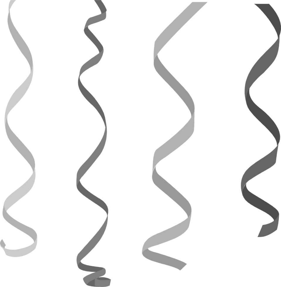 Black Streamers Clipart 