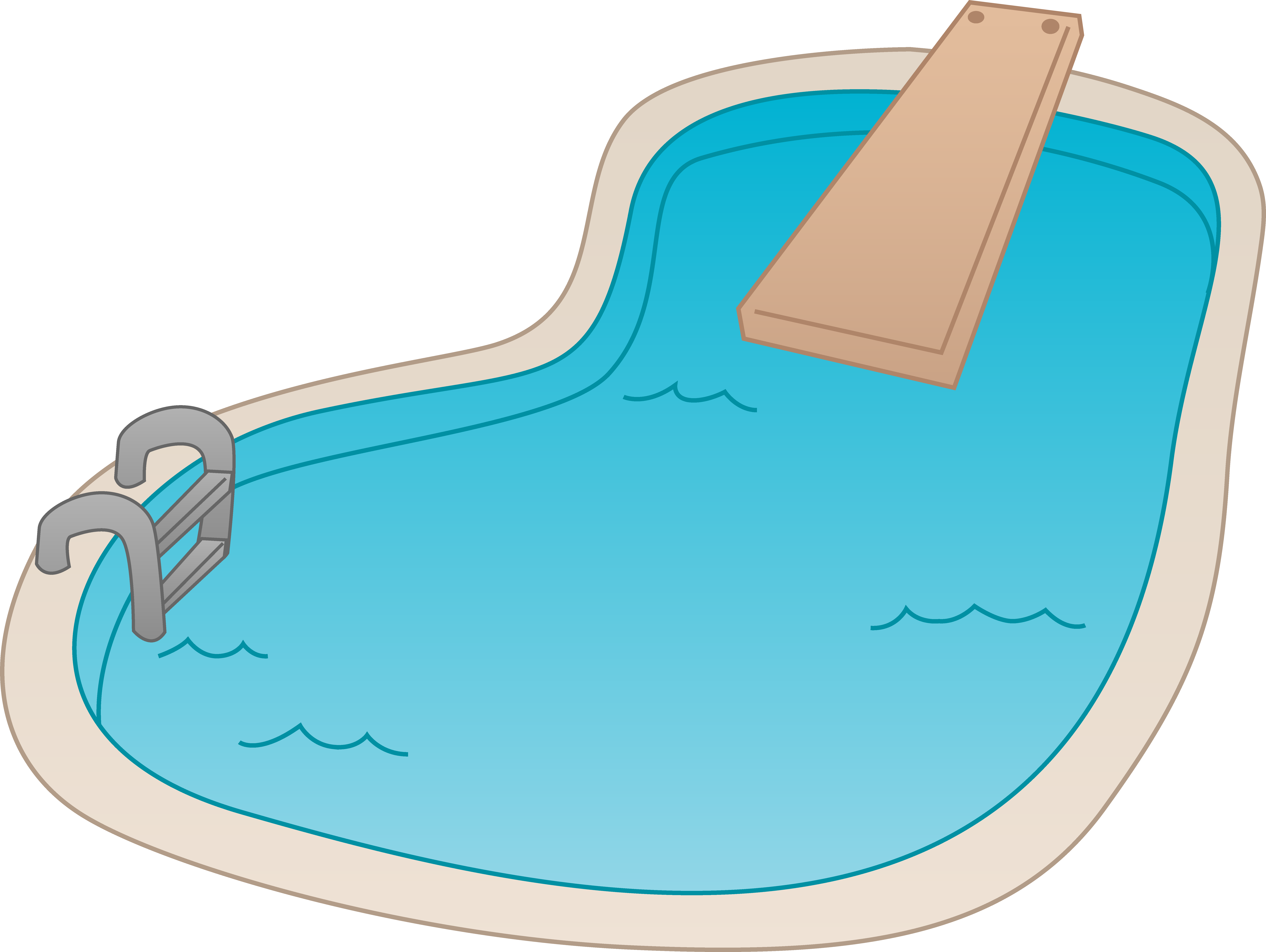 Swimming pool games clipart 