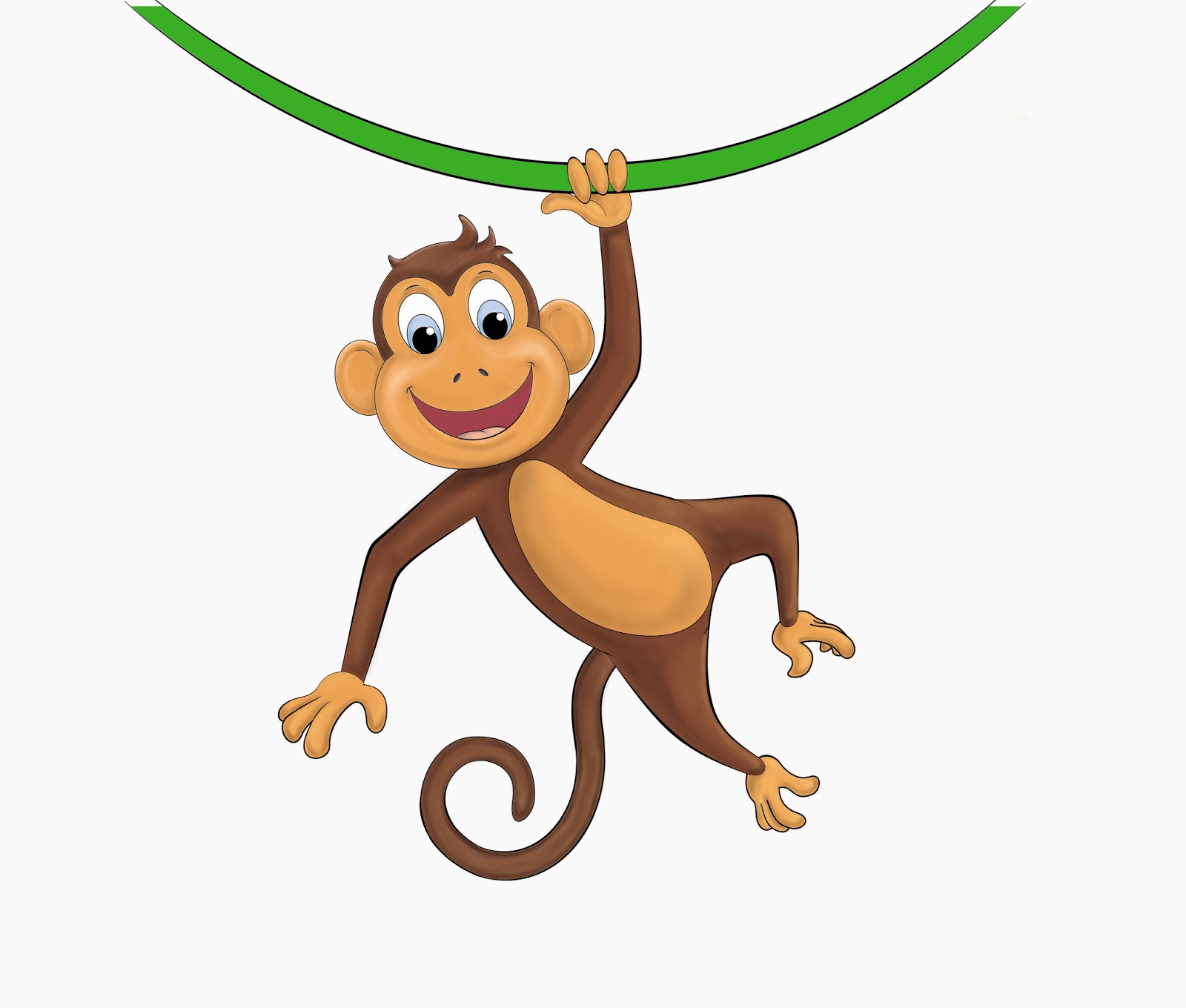 Hanging Monkey Cartoon 