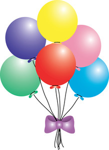 Birthday balloons clip art image 