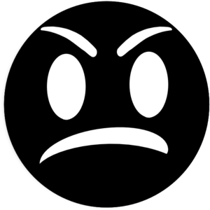 Angry Face Clip Art Black And White 