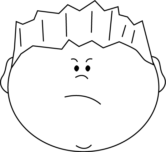 Free clipart image angry face 