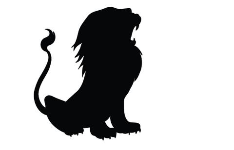 Lion silhouette clip art pack template � Silhouettes Vector 
