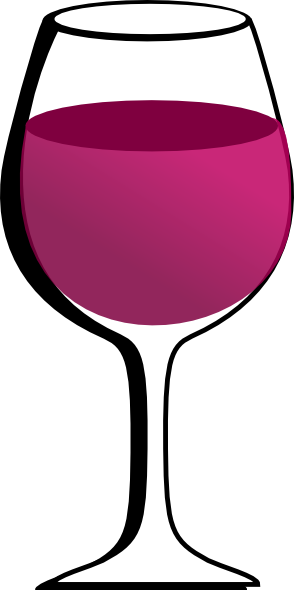 Glass of wine clip art 