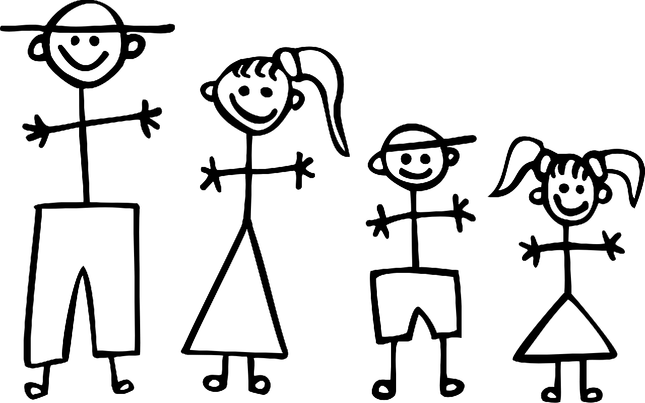 Stick Family Clipart 