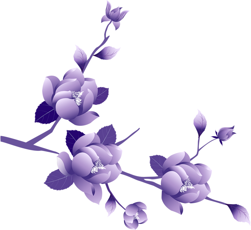 Purple Flower Border 