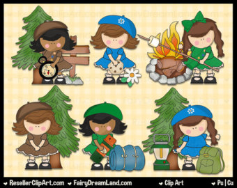 Girl scout camp clipart 