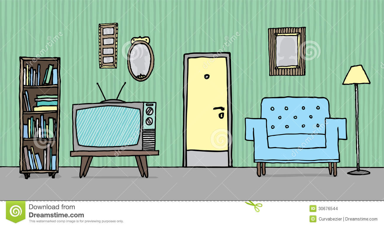 living room house cartoon - Clip Art Library