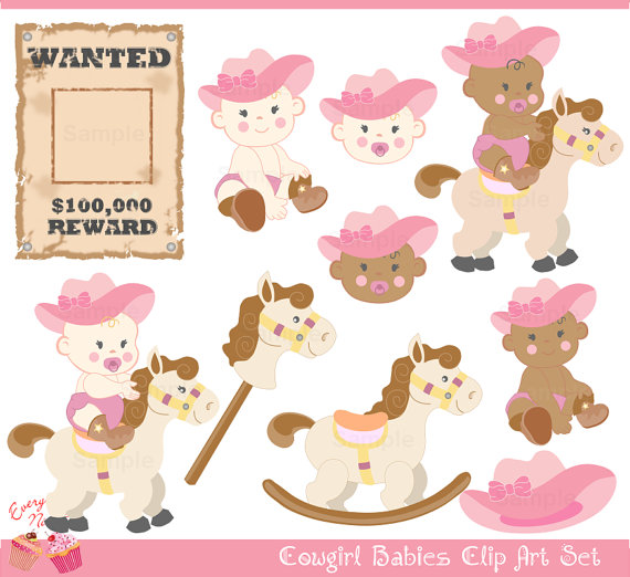 free cowgirl baby shower clip art - photo #6