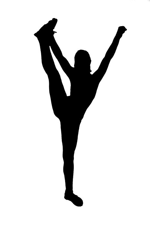 Female Gymnasts Silhouettes 2 sets, 8 png graphics 