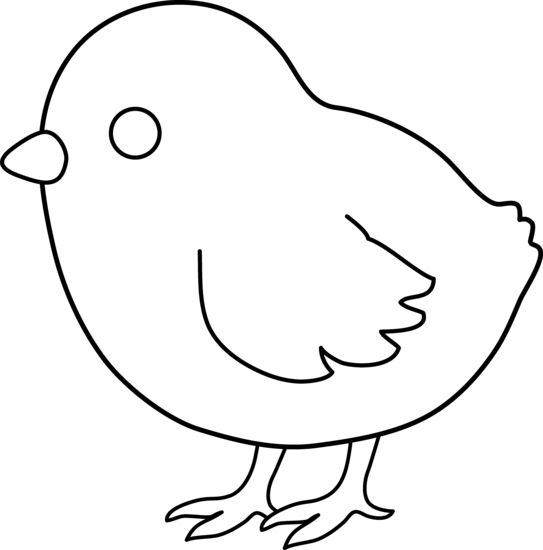 Cute Chicken Clipart Black And White 