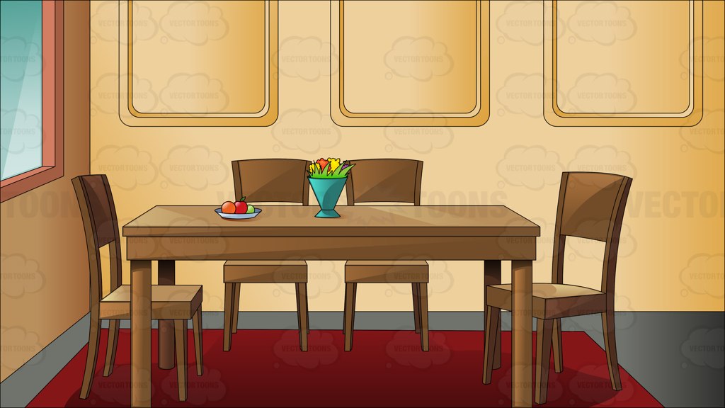 Dining Room Clipart With 6 Chairs