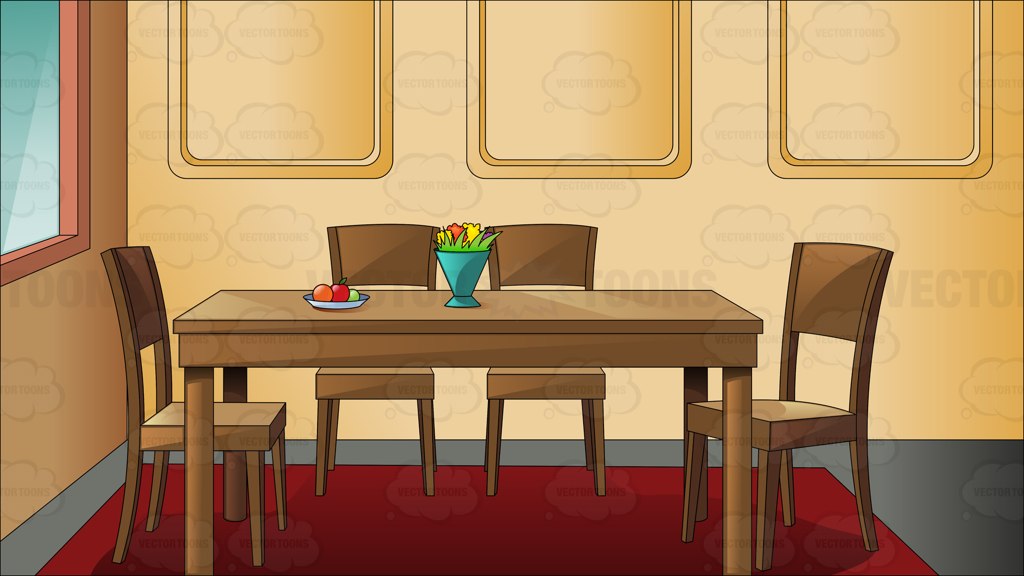 simple dining table clipart images