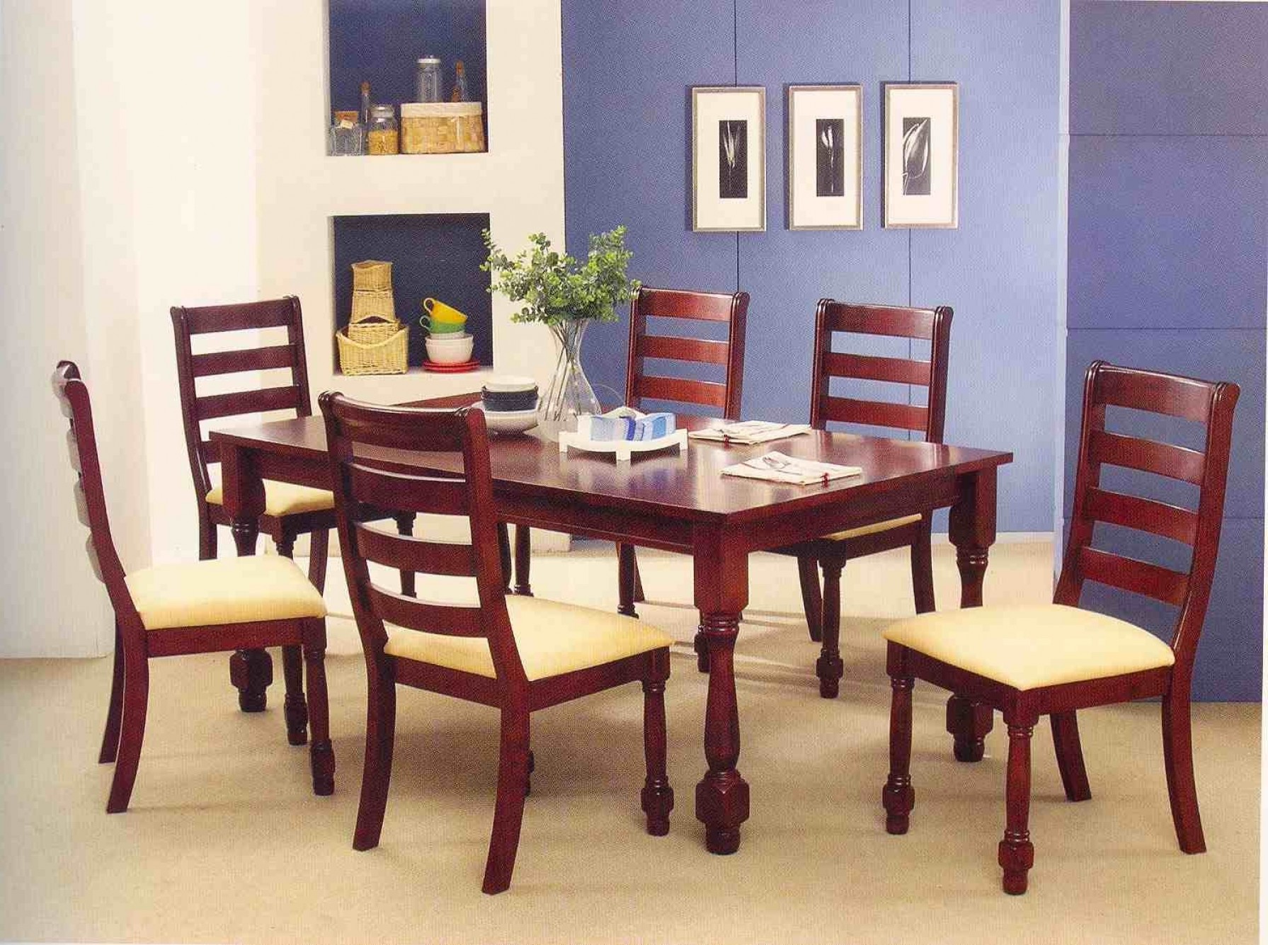 Dining Room With 6 Chairs Clip Art