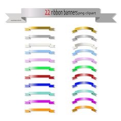 Ribbon Banners Digital Scrapbook Clipart by nedandcjdigital https 