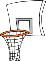 Basketball hoop side view clipart 