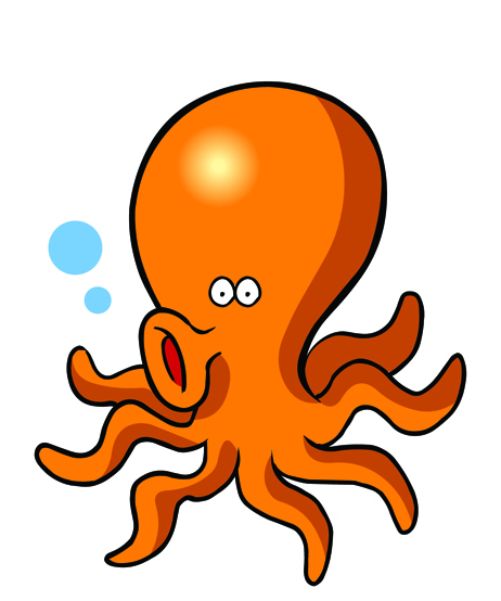 Cartoon Octopus Clipart 