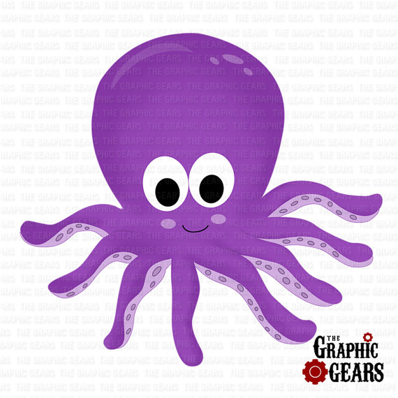 Octopus Clip Art Cute Baby Octopus Clip Art Personal Or Commercial 